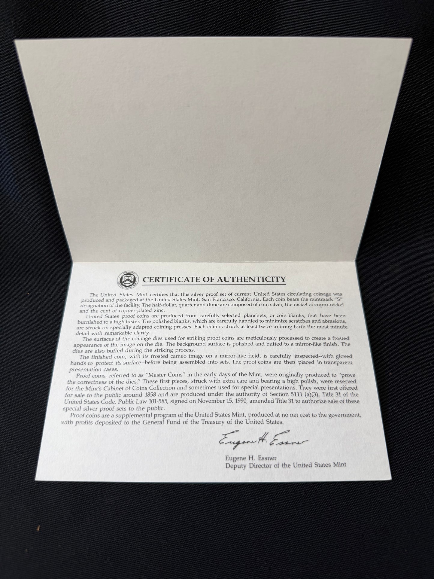 United States Mint Premier Silver Proof Set - 1992