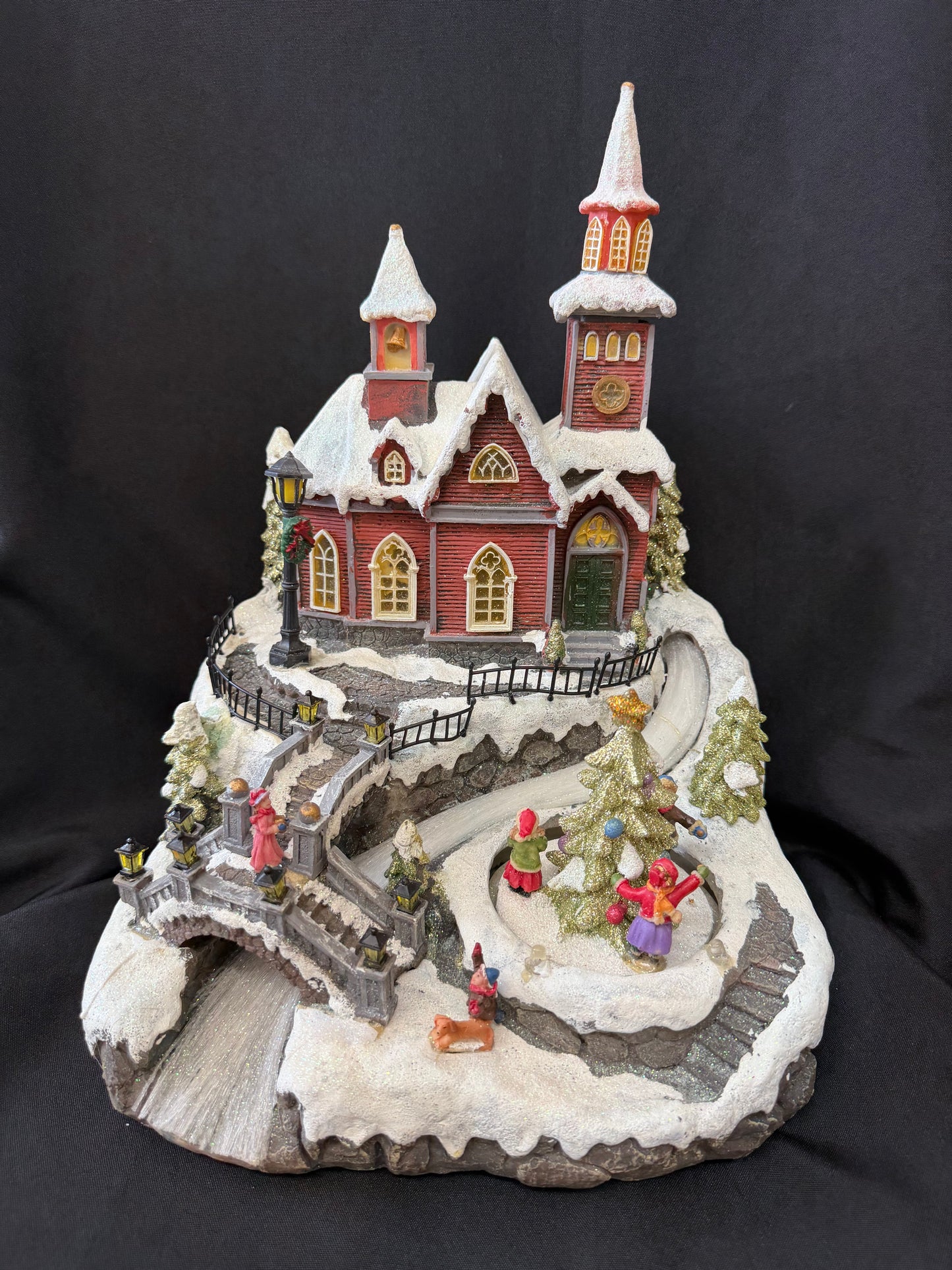 Holiday Living — "Snowy Church" LED Animated Christmas Village Piece (#0577507)