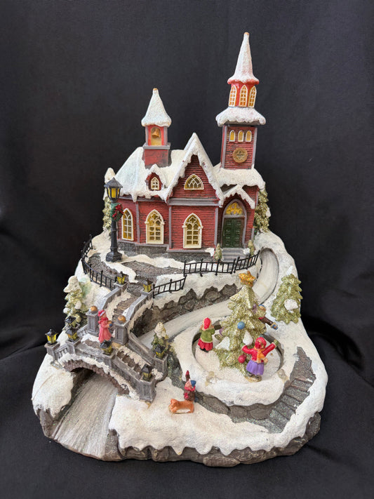 Holiday Living — "Snowy Church" LED Animated Christmas Village Piece (#0577507)