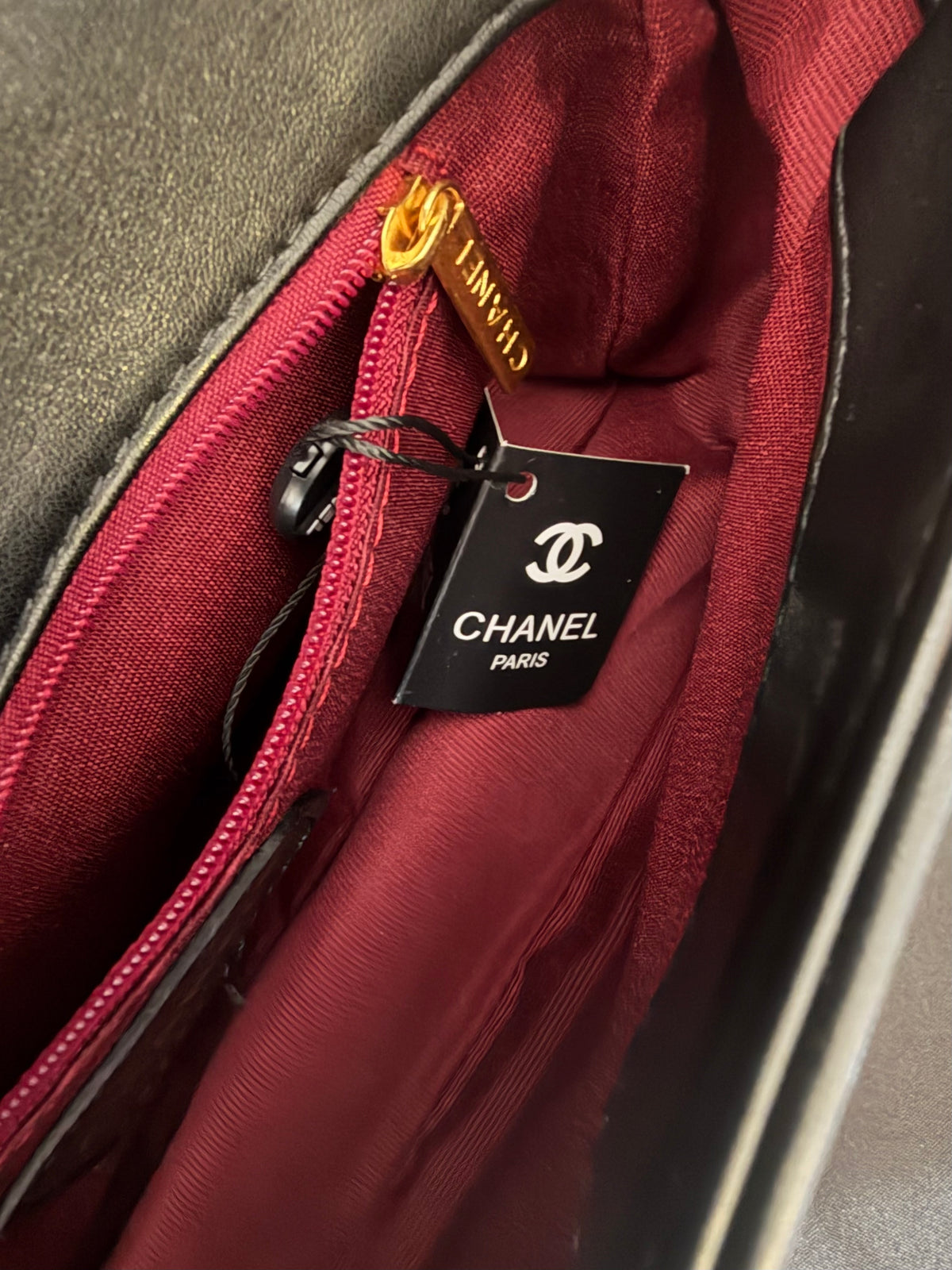 Chanel 19 - Handbag Black Lambskin Leather Gold Silver Ruthenium Tone Strap