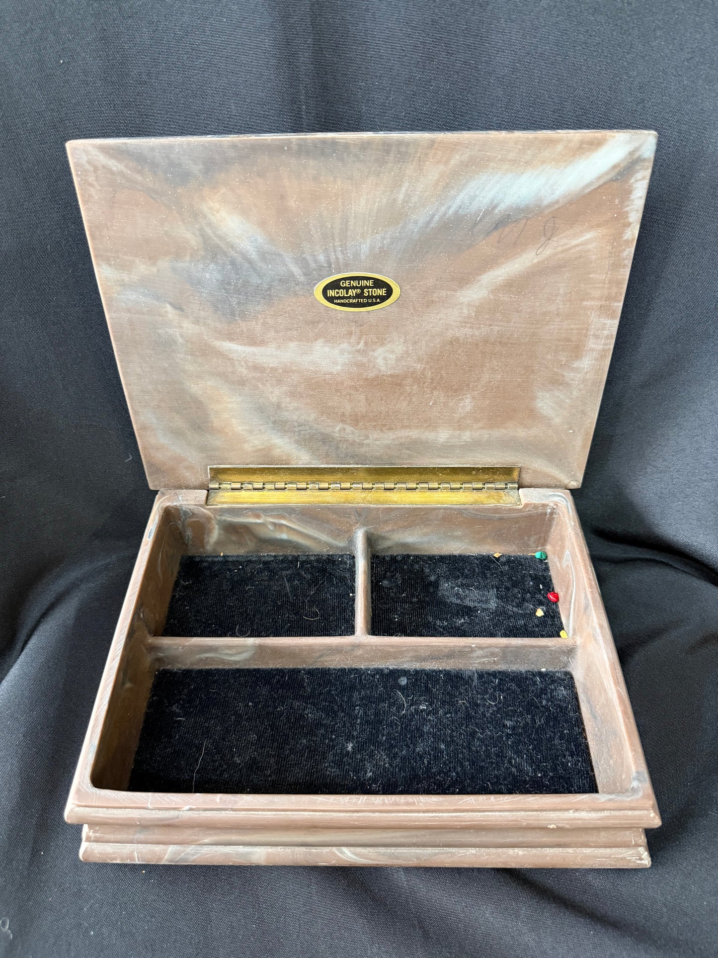 Incolay Stone Jewelry Box - Two Birds (Made in USA)