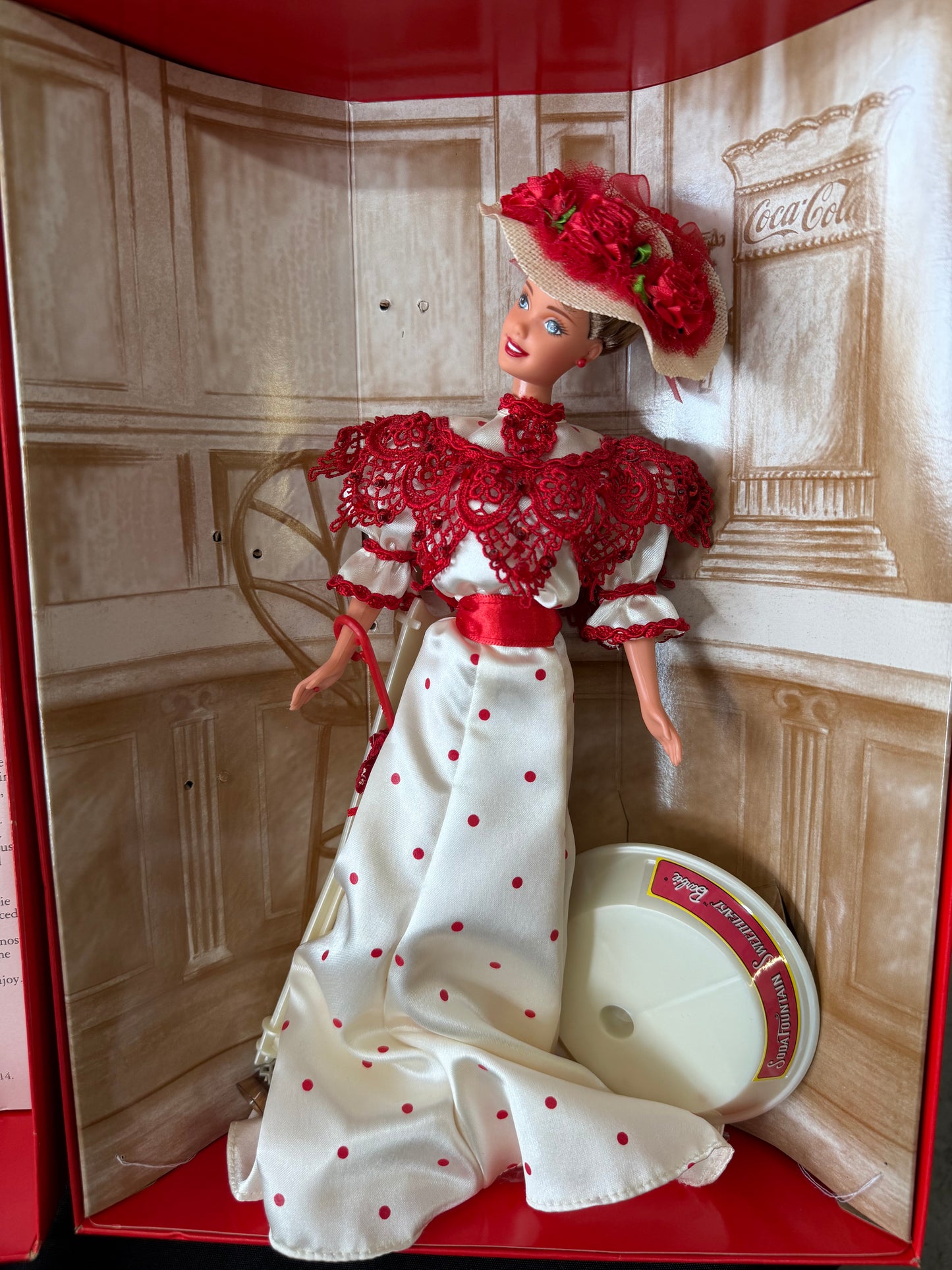 1996 Mattel Coca-Cola Soda Fountain Sweetheart Barbie Doll