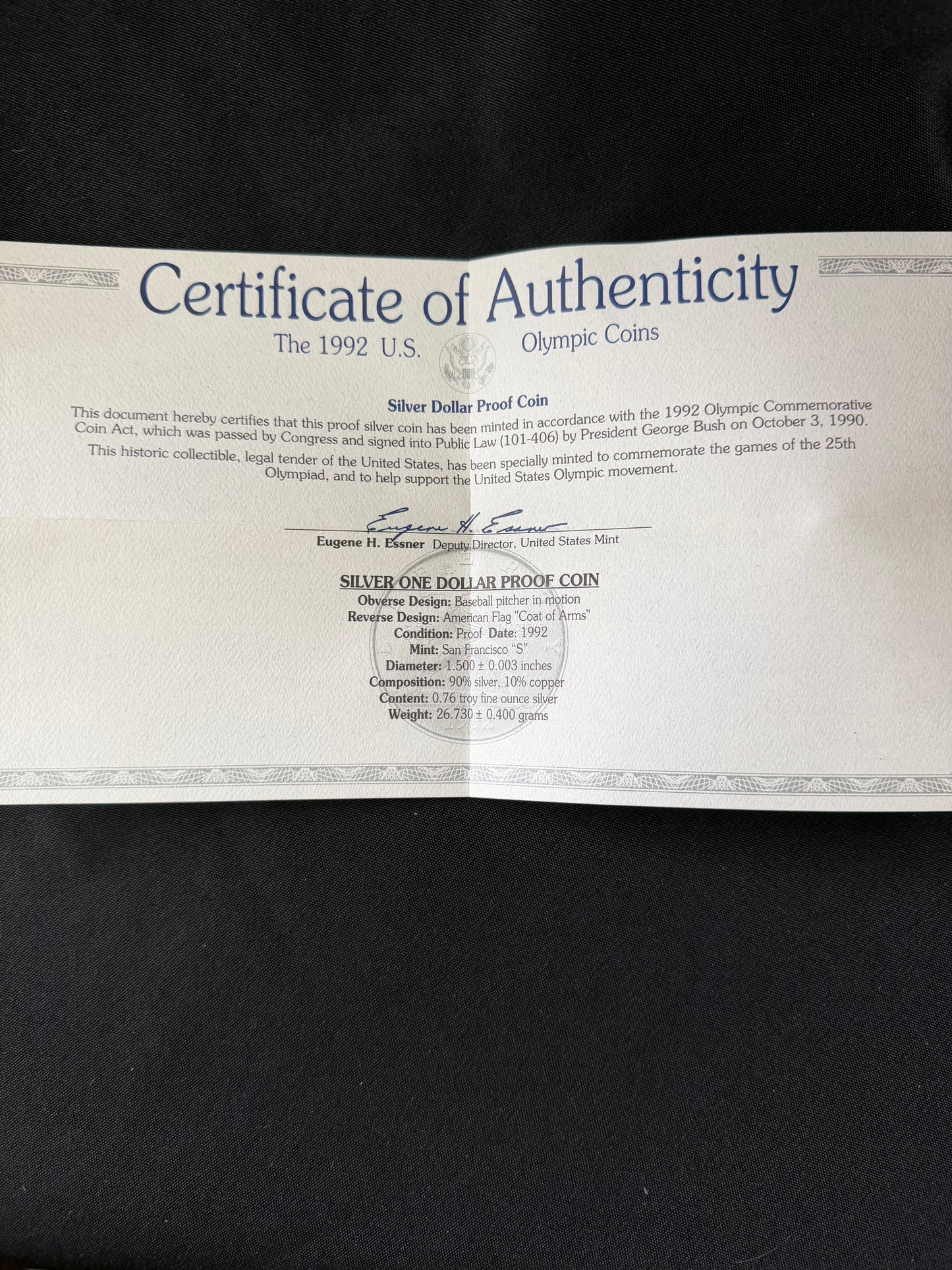 United States Mint 1992 Olympic Coins