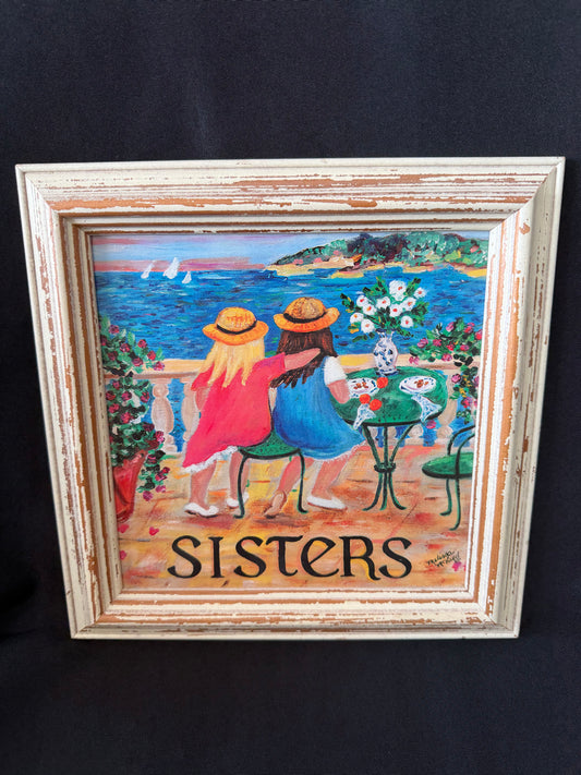 Melissa McLeod — "Sisters" Wood Framed Painting