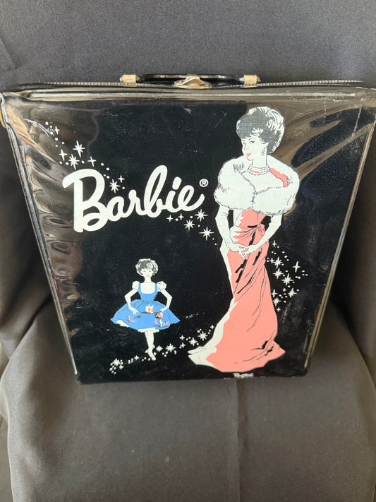 1962 Mattel Barbie "Enchanted Evening" Doll Case w/ Silken Flame Barbie Doll & Dresses