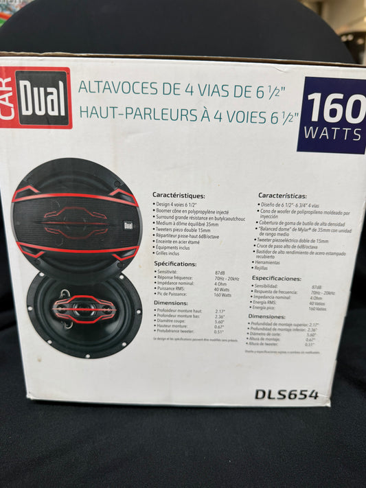 Dual DLS654 Car Speakers 6 1/2" 4-way Design