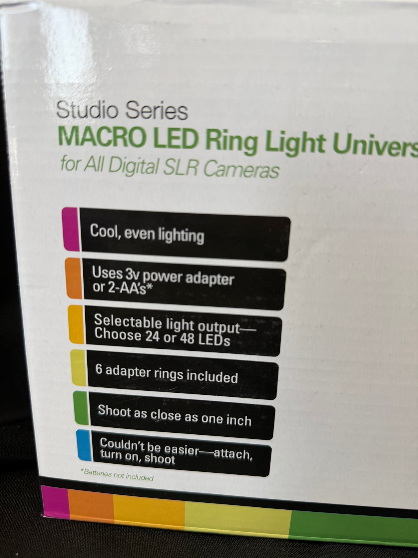 Polaroid Studio Series Macro LED Ring Light – Universal DSLR