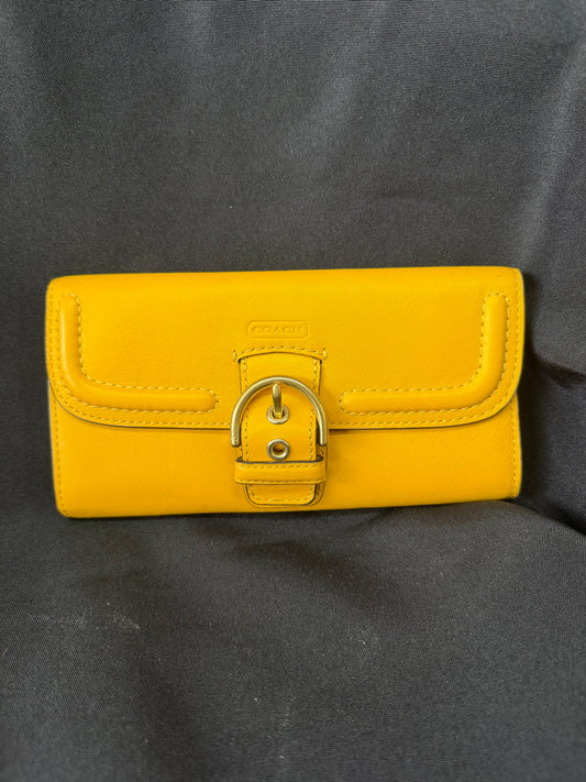 Coach Campbell Leather Wallet (Yellow)