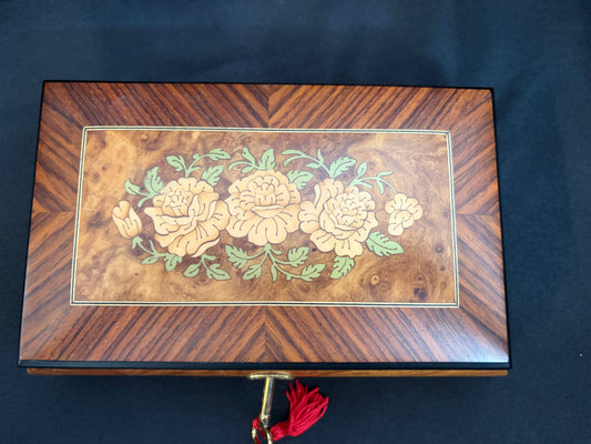 Wooden Italian Musical Jewelry Box