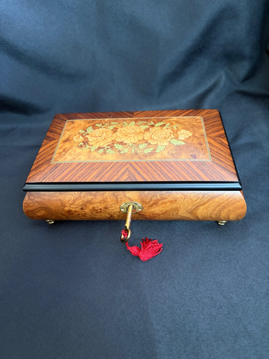 Wooden Italian Musical Jewelry Box