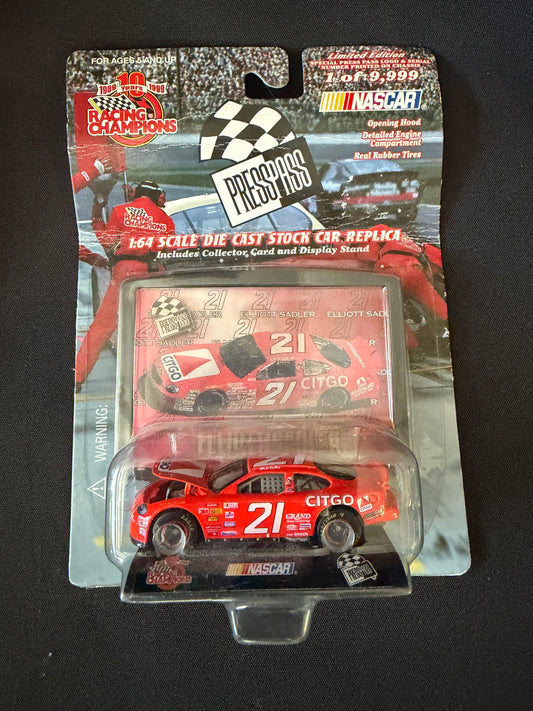 Racing Champions — Elliott Sadler’s #21 CITGO Stock Car, 1:64 Scale Die-Cast Replica (1999)