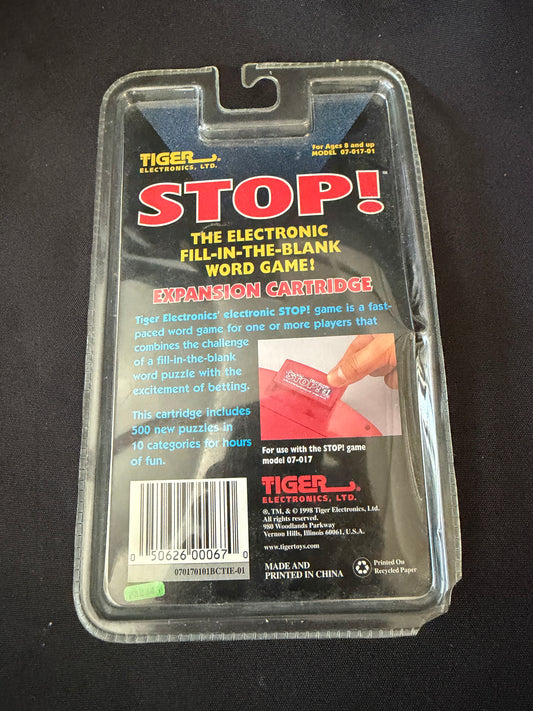 Stop! Tiger Electronics — Fill-in-the-Blank Word Game Expansion Pack, 07-017001 (Sealed)