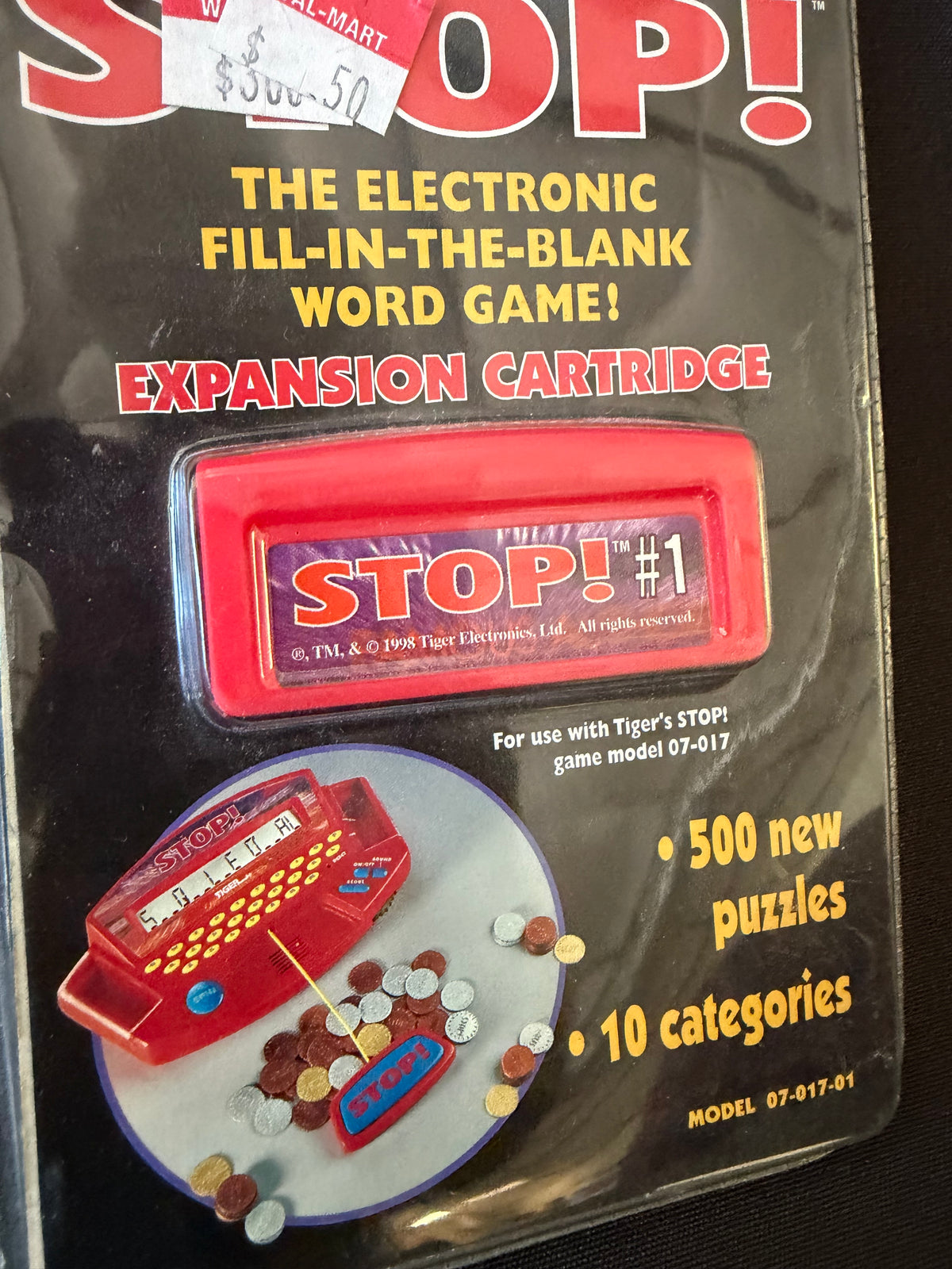 Stop! Tiger Electronics — Fill-in-the-Blank Word Game Expansion Pack, 07-017001 (Sealed)