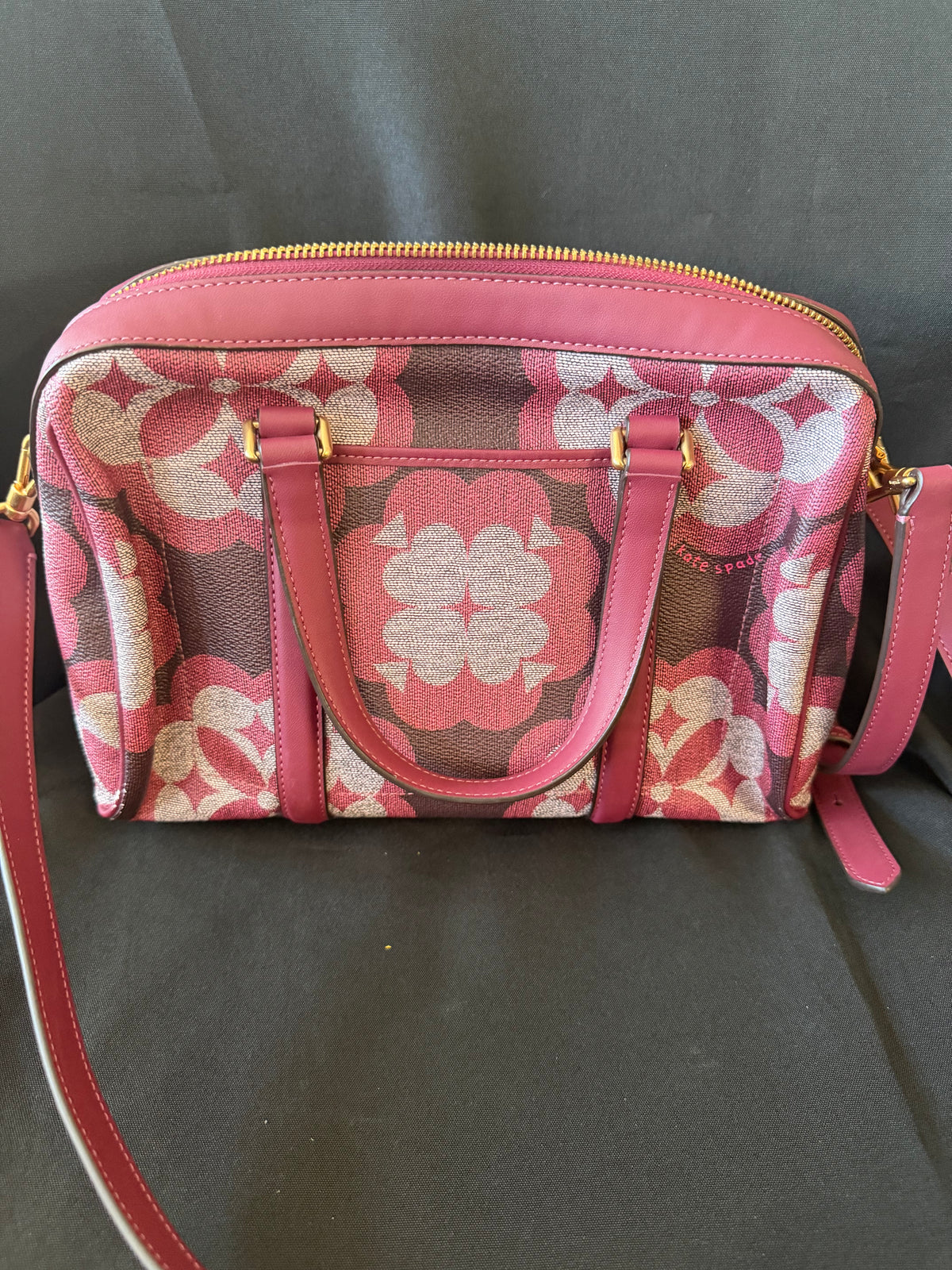 Kate Spade — Flower Monogram Eleanor Medium Satchel