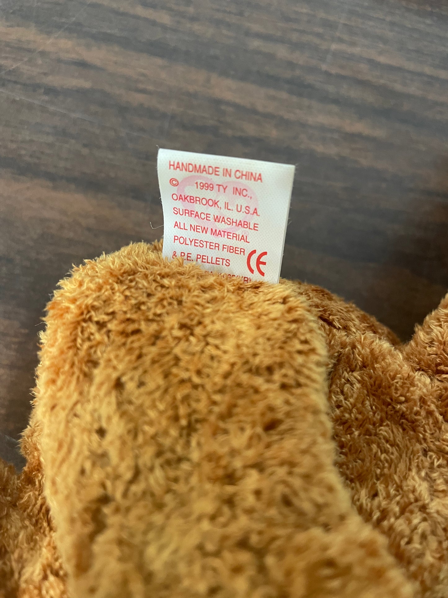 Fuzz the Bear Beanie Baby with Errors